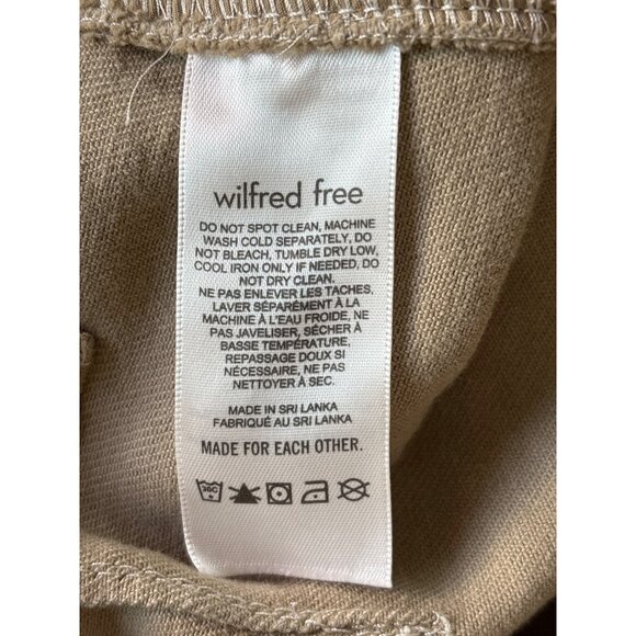 Wilfred Free Modern Cargo Utility Pants Size 10 Stretch Button Fly Tan Chinos Tw - Picture 10 of 10